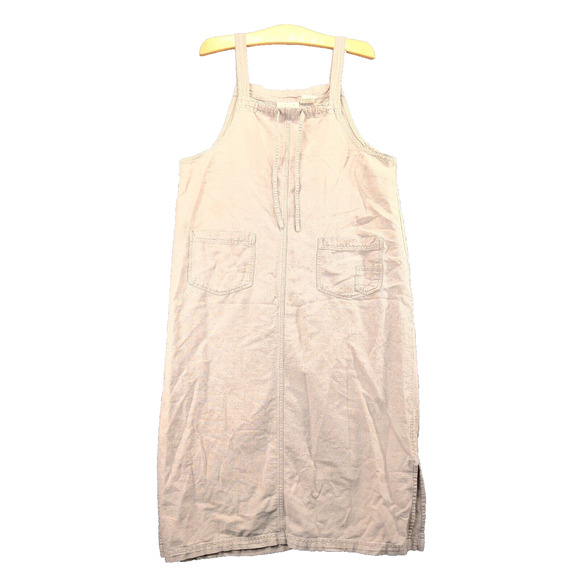 Erika Collection Women's Linen Blend Sleeveless Dress Brown Size M Pockets - Picture 1 of 11